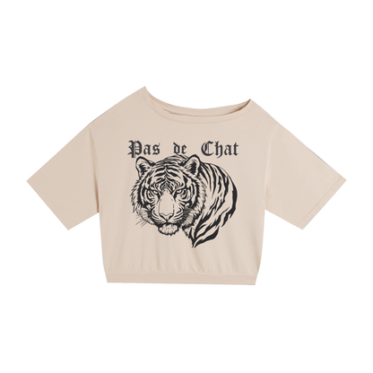 Asymmetric Shoulder Oversized Cotton T-Shirt