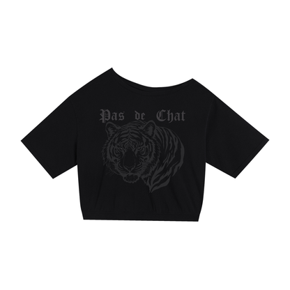 Asymmetric Shoulder Oversized Cotton T-Shirt