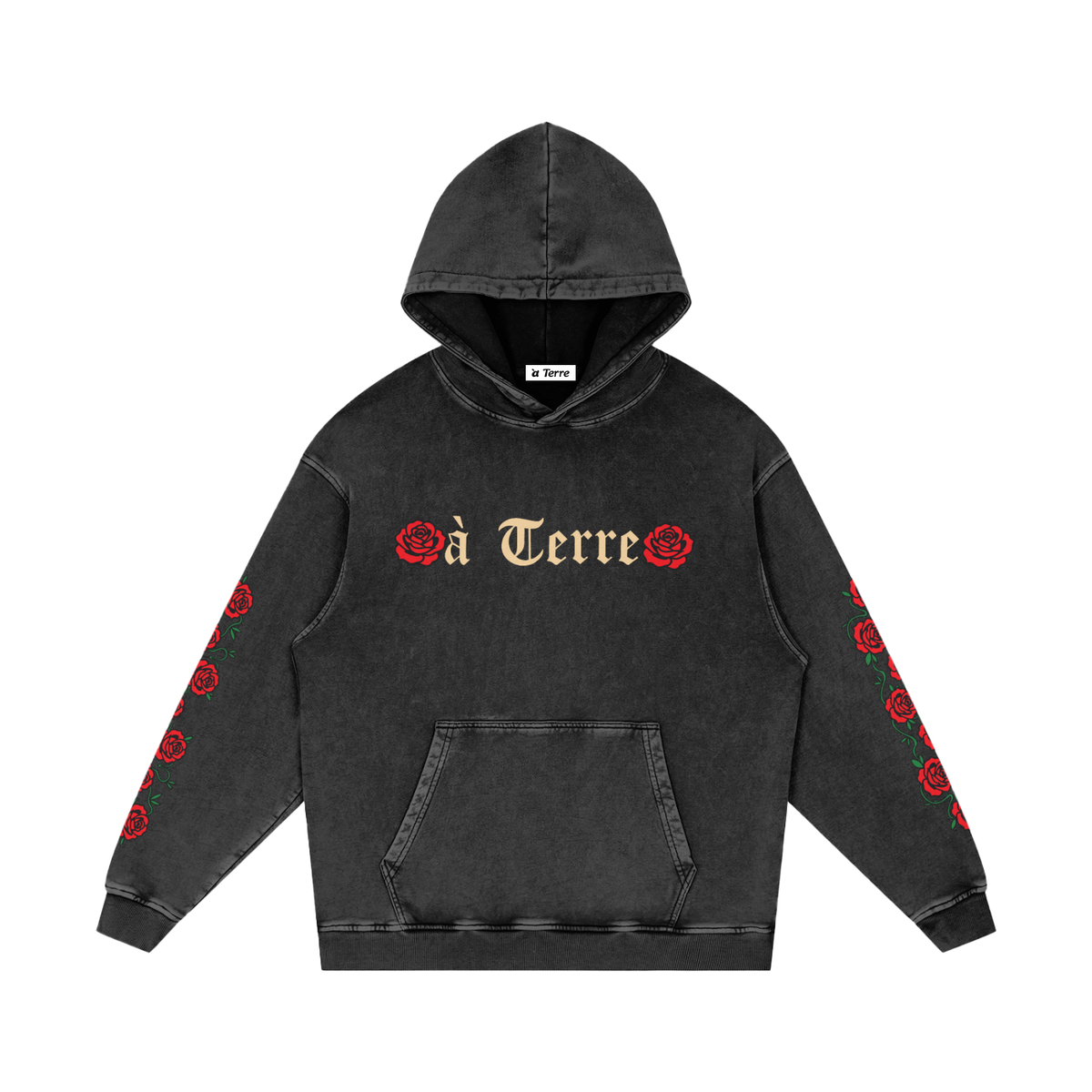 Snow Washed Loose Cotton Hoodie