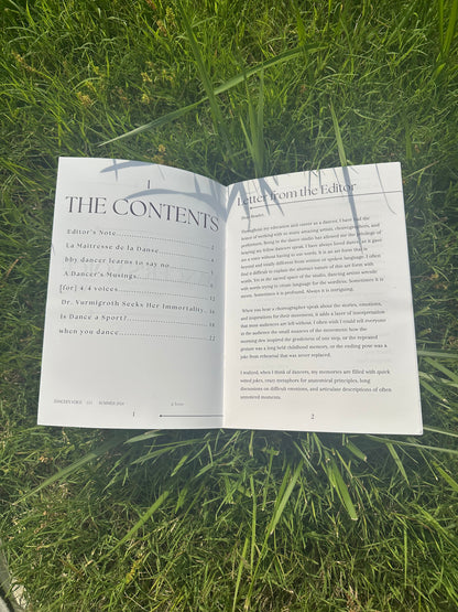 Dancer's Voice - Edition I - a New Dance Publication