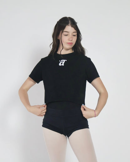 a Terre Merch Cropped T-shirt - Black