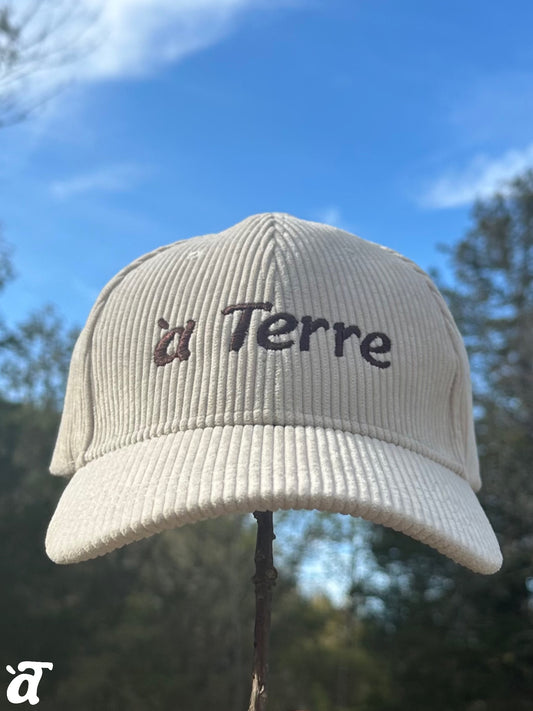 a Terre Merch Corduroy Baseball Hat - Cream